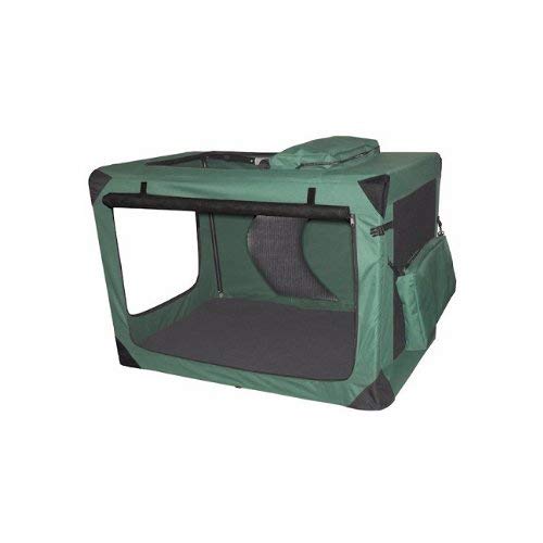 Generation II Deluxe Portable Soft Dog Crate in Moss Green - Extra Large