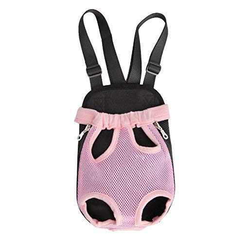 Yosoo Colorful Stripe Pet Dog Carrier Legs Out Front Dog Carrier Front Pack Backpack Portable Travel Pet Head Out Double Shoulder Bag