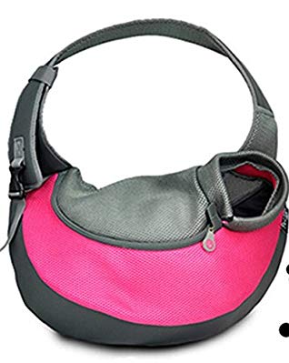 Wooc Portable Soft Pet Carrier Shoulder Sling Bag for Dogs and Cats Travel (Large, Pink)