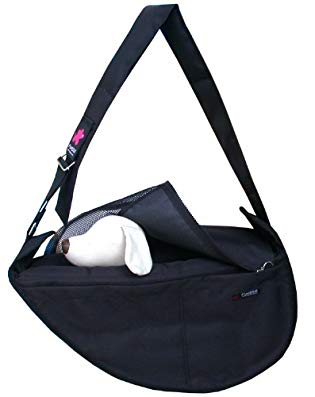 Fundle Pet Dog Cat Carrier Bag Adjustable Strap Large Black