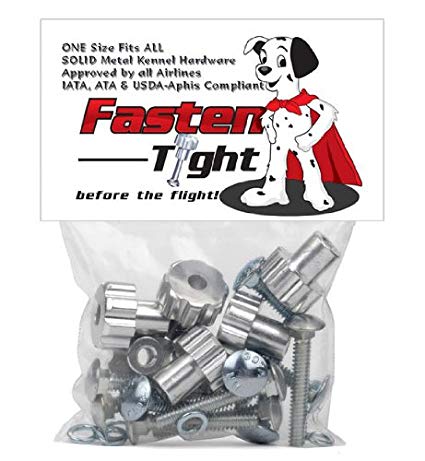 Fasten Tight Kennel Hardware - Silver 8 pack + 4 Pack (12 total)