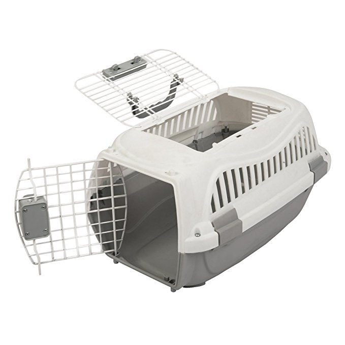 Favorite 22-Inch Portable Two Door Top Load Pet Plastic Carrier Crate for Small Animals