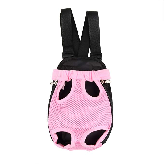 uxcell Portable Convenient Pet Legs Out Front Backpack Small Dog Cat Carrier Bag for Outdoor Travel