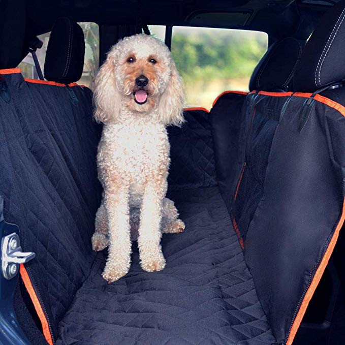 Fur Mafia Waterproof Washable Automotive Pet Seat Cover for Cars Trucks and SUVs with Non Slip Backing