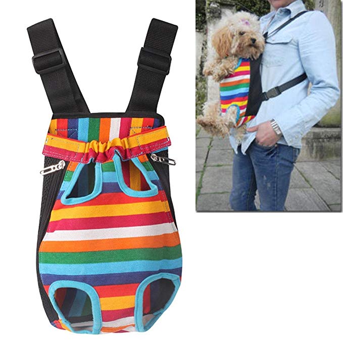 AMA(TM) Portable Front Pet Puppy Dog Cat Carrier Backpack Legs Out Carry Net Bag Free Your Hands