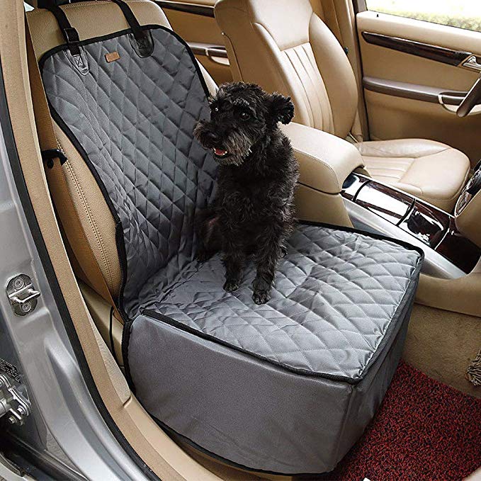 Doglemi 2 in 1 Delux Pet Seat Cover Waterproof Dog Car Front Seat Crate Cover