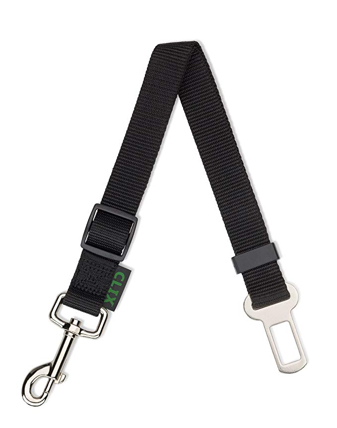 The Company of Animals CLIX Universal Seat Belt Restraint, attaches to All Harnesses, clicks into Any car's Seatbelt