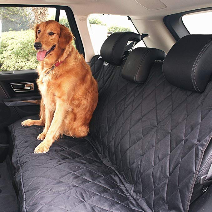 YOKWI MDSPS00 Pet Car Back Seat Cover Waterproof Black Hammock for Dog Cat