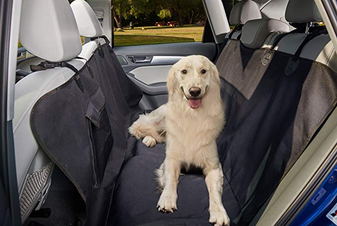 Wag Mat Dog Seat Cover Pet Seat Cover Car Seat Cover for Dogs by 100% Waterproof Deluxe Heavy Duty Sturdy Canvas | Hammock Design Easy Installation for Cars SUV Trucks | Machine Washable (Non-Skid)