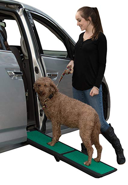 Pet Gear Travel Lite Ramp with supertraX Surface for Maximum Traction, 4 Models to Choose from, 42-71 in. Long, Supports 150-200 lbs, Find The Best Fit for Your Pet