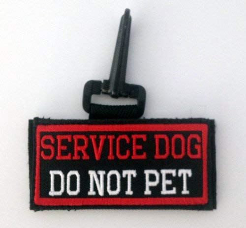 Clip On Service Dog Do Not Pet Embroidered ID panel