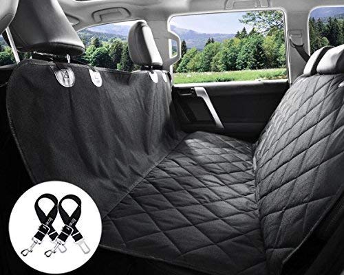 Dog Front Seat Cover - [Upgraded] Pet Auto Seat Cover with Extra Side Flaps, Nonslip Back Waterproof & Scratch Proof Best Car Seat Covers for Cars, SUV, Truck Front Seat Full Protector …