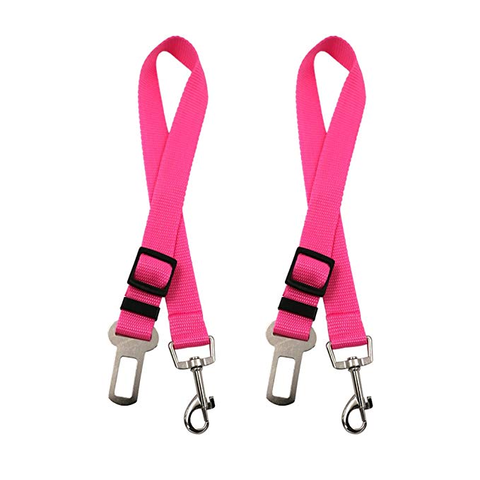 Mary Paxton12 2 Packs Adjustable Pet Dog Cat Car Seat Belt Safety Leads Vehicle Seatbelt Harness