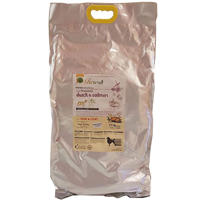 Furesh Dry Dog Food w/ Premium Duck & Salmon, 11 lbs- 50 inner bags