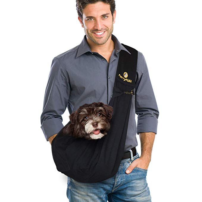 FurryFido Reversible Pet Sling Carrier for Cats Dogs up to 13+ lbs