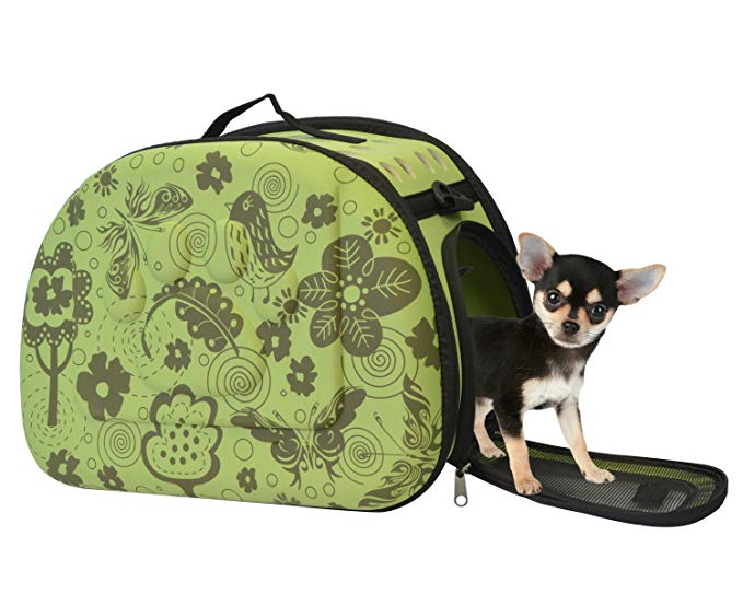 KritterWorld Pet Travel Carrier, Airline Approved | Soft Sided | Light Weight | Durable EVA Shoulder Toto Bag for Small Dog Cat Puppy