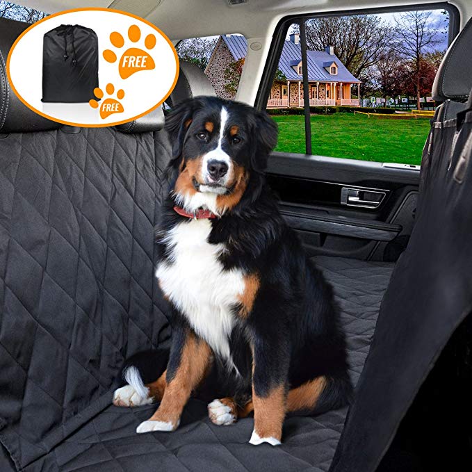 Pet Seat Cover Dog Car Seat Covers With Storage bag-600D Waterproof, Nonslip Backing and Hammock Style Easy to Clean and Install for Cars, Trucks and Suv's