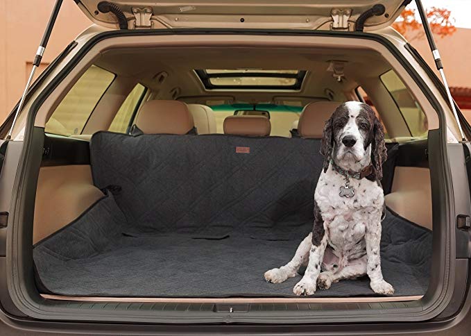 Friends Forever Premium Dog Trunk Cover, Dog Hammock for Back Seat - Reversible Dog Seat Cover for Back Seat with Seat Anchor, Water-Proof & Non-Slip, Black