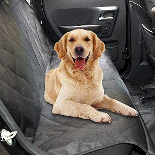 Pet Dog Seat Cover Waterproof Car Backseat Covers Dog Hammock Non-slip Scratch Proof Rear Seat Cover Protector for Pets,Fabric&Polyester Bench Seat Cover for Car Truck SUV,Extra Large Seat Cover,Black