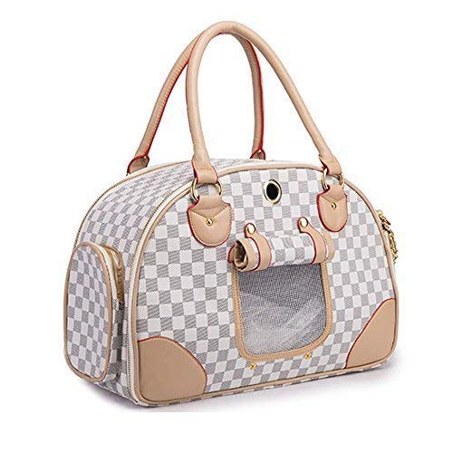 WOpet Fashion Pet Dog Carrier PU Leather Dog Carriers Luxury Cat Travel Carrying Handbag Outdoor Travel Walking Hiking