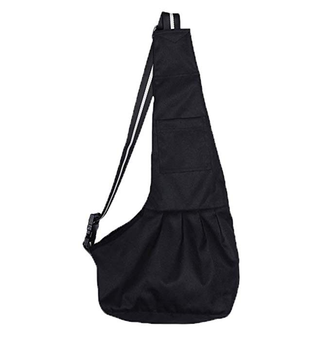 Prettysell Pet Dog Puppy Cat Carrier Bag Oxford Cloth Sling Single Shoulder Bag-Large,Black