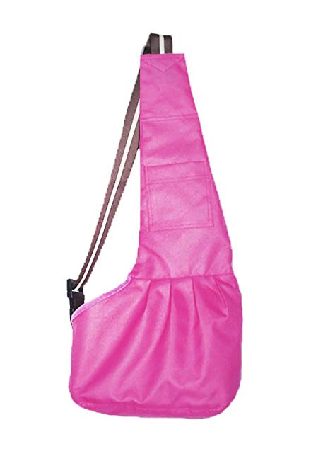 Prettysell Pet Dog Puppy Cat Carrier Bag Oxford Cloth Sling Single Shoulder Bag-Medium,Pink