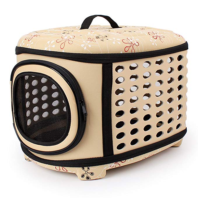 QZBAOSHU Cat Carrier Travel Kennel for Cats, Small Dogs Puppies & Rabbits 18LX14WX12H