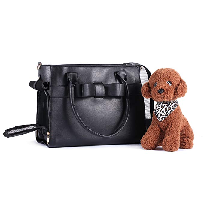 BELLAMORE GIFT Airline Approved Fashionable Pet Handbag for Small Animals Dog Puppy Chihuahua Yorkie Kitten