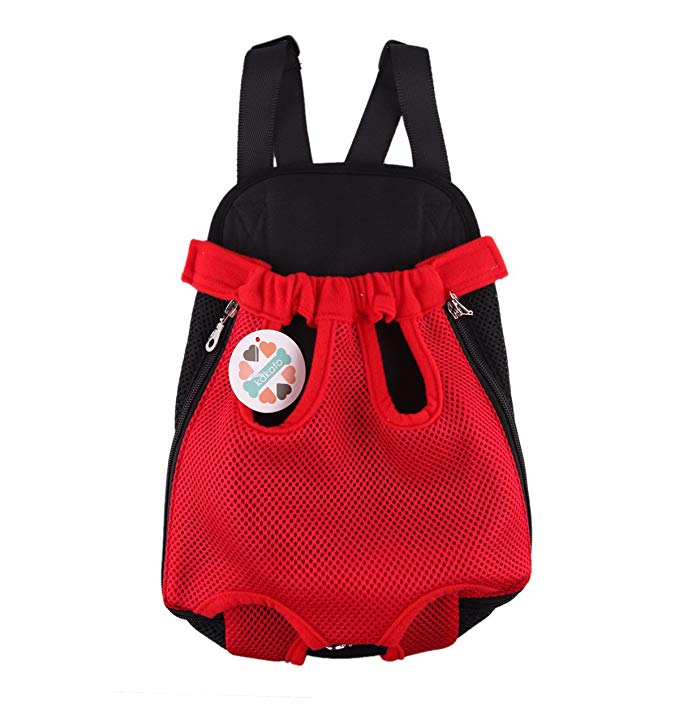 Sunwize Pet Legs Out Front Style Mesh Dog Cat Carrier/bag Nylon Red Backpack-Large Size