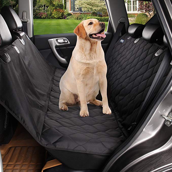 acelitor Deluxe Dog Seat Covers Cars,Dog Car Seat Hammock Convertible,Universal Fit,Extra Side Flaps,Exclusive Nonslip,Waterproof Padded Quilted,