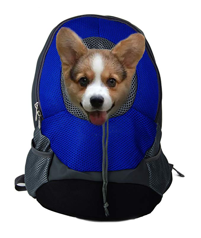 Pet Carrier Backpacks Adjustable Dogs Cats Breathable Oxford Travel Carriers for Walking, Hiking, Bike and Motorcycle
