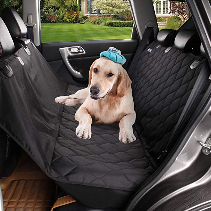 acelitor Deluxe Dog Seat Covers For Cars,Dog Car Seat Hammock Convertible,Universal Fit,Extra Side Flaps,Exclusive Nonslip,Waterproof Padded Quilted,