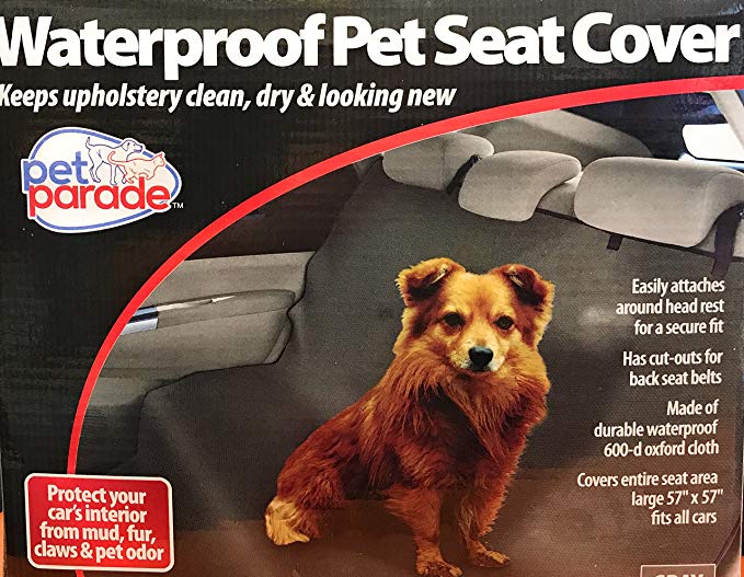 Pet Parade Waterproof Pet Seat Cover, Gray