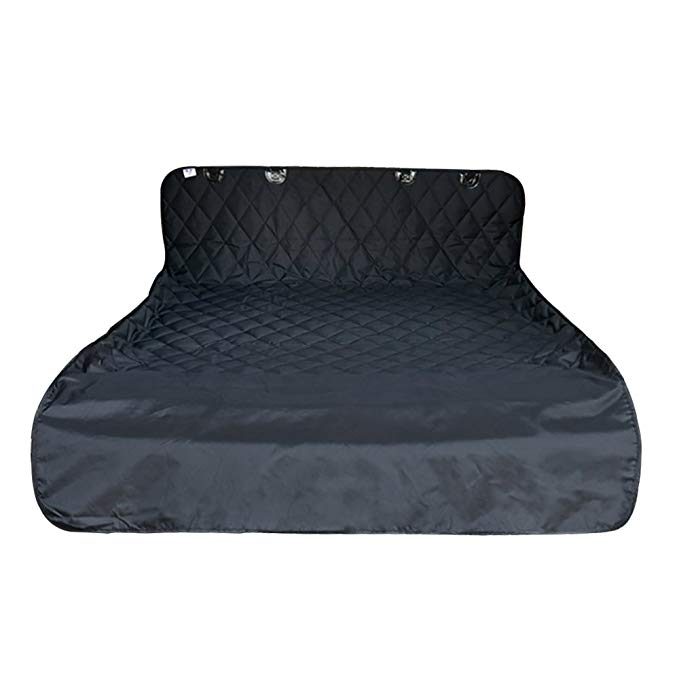 Cargo Liner Cover For SUVs and Cars,Pet Hammock Backing Seat Cover,Waterproof Material , Non Slip Backing, Extra Bumper Flap Protector,Black