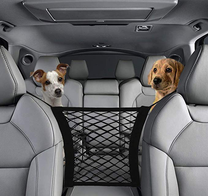 DriveSound Dog Car Barrier Net Organizer Baby Storage Back Seat Stretchable Front Seat Pet Barrier Sedan SUV Minivan Pickup Truck - Drive Safe with Children and Pets