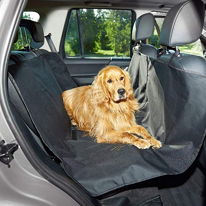 Randemfy Pet Seat Cover,Dog Seat Covers for car&SUV-Black,Waterproof & Hammock Convertible