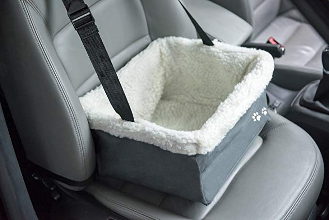 BuyHive Pet Booster Seat Foldable Metal Frame Pet Carrier Dog Cat Car Seat Travel Bag Medium