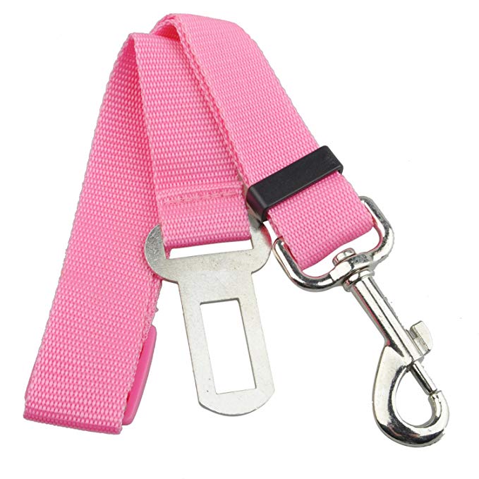 SODIAL(R) Pink Car Vehicle Auto Seat Safety Belt Seatbelt for Dog Pet