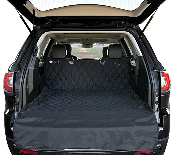 Arf Pets Cargo Liner Cover For SUVs and Cars, Waterproof Material, Non Slip Backing, Extra Bumper Flap Protector, Large Size - Universal Fit