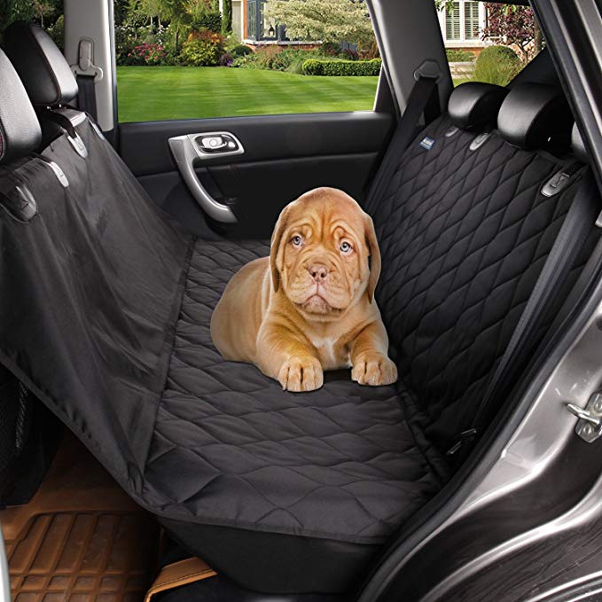 acelitor Deluxe Dog Seat Covers For Cars,Dog Car Seat Hammock Convertible,Universal Fit,Extra Side Flaps,Exclusive Nonslip,Waterproof Padded Quilted,