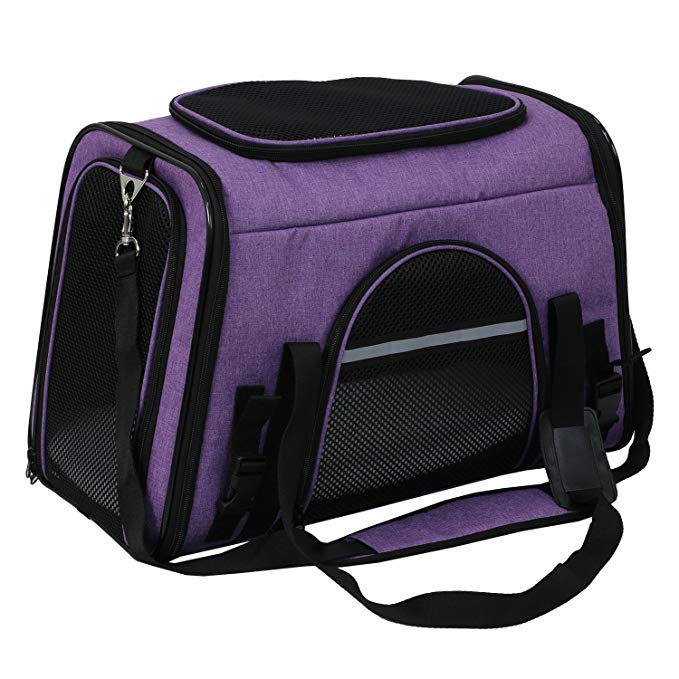 X-ZONE PET Airline Approved Pet Carriers,Comes with Fleece Pads Soft Sided Pet Carrier for Dog & Cat