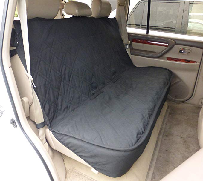 Deluxe Quilted and Padded Back Seat Bench cover with Non-Slip fabric in Seat area - One size fits all 56