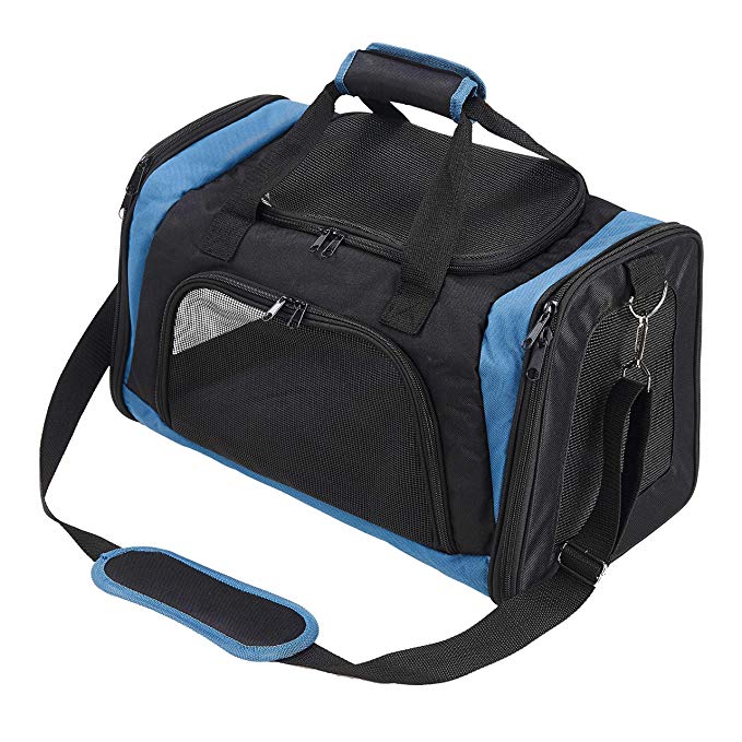 Pettom Pet Shoulder Mesh Carrier Soft Sided Travel Bag Airline Approved Perfect for Small Dogs Cats Kittens