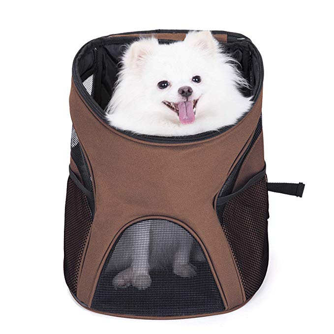 Pet Travel Carrier Front Backpack Drawstring Dog Carrier Shoulder Bag ...